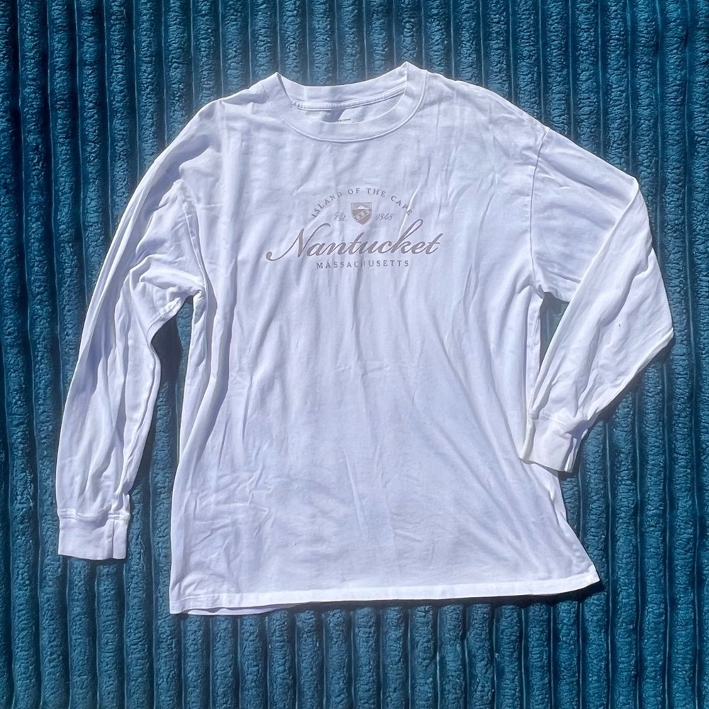 Abercrombie & Fitch White Long Sleeve Soft A&F Collection Tee